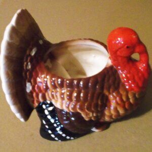 Vintage Ceramic Tom Turkey Planter - Fall, Thanksgiving Decor